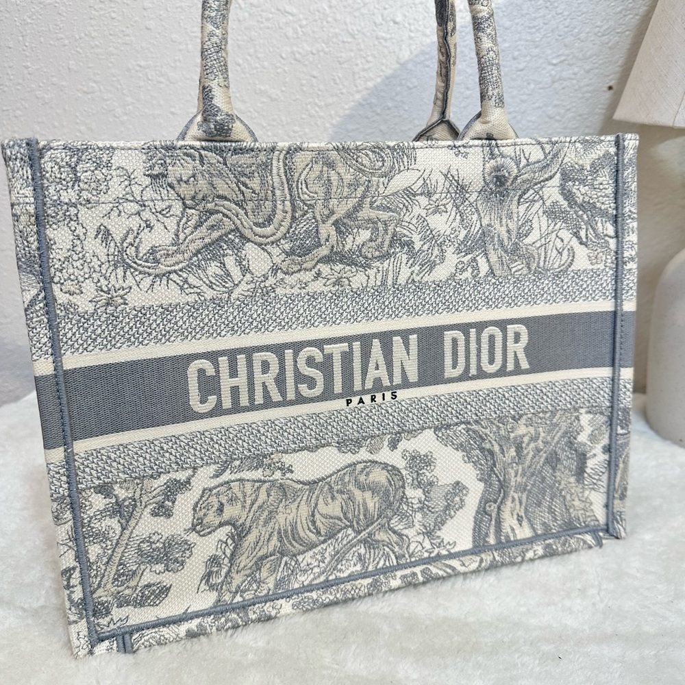 Christian Dior Medium Toile De Jouy Book Tote Shoulder Bag - Picture 5 of 16